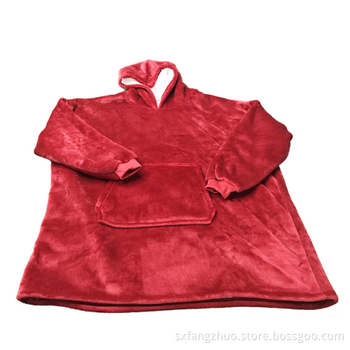 Sherpa Fleece Blanket with Sleeve hoodie blanket